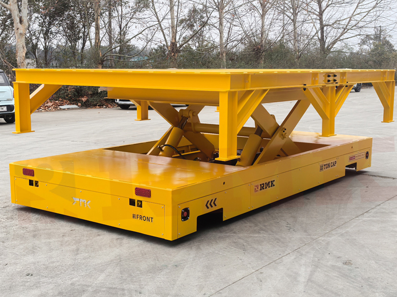  10 ton trackless transfer cart with 800mm lifting
