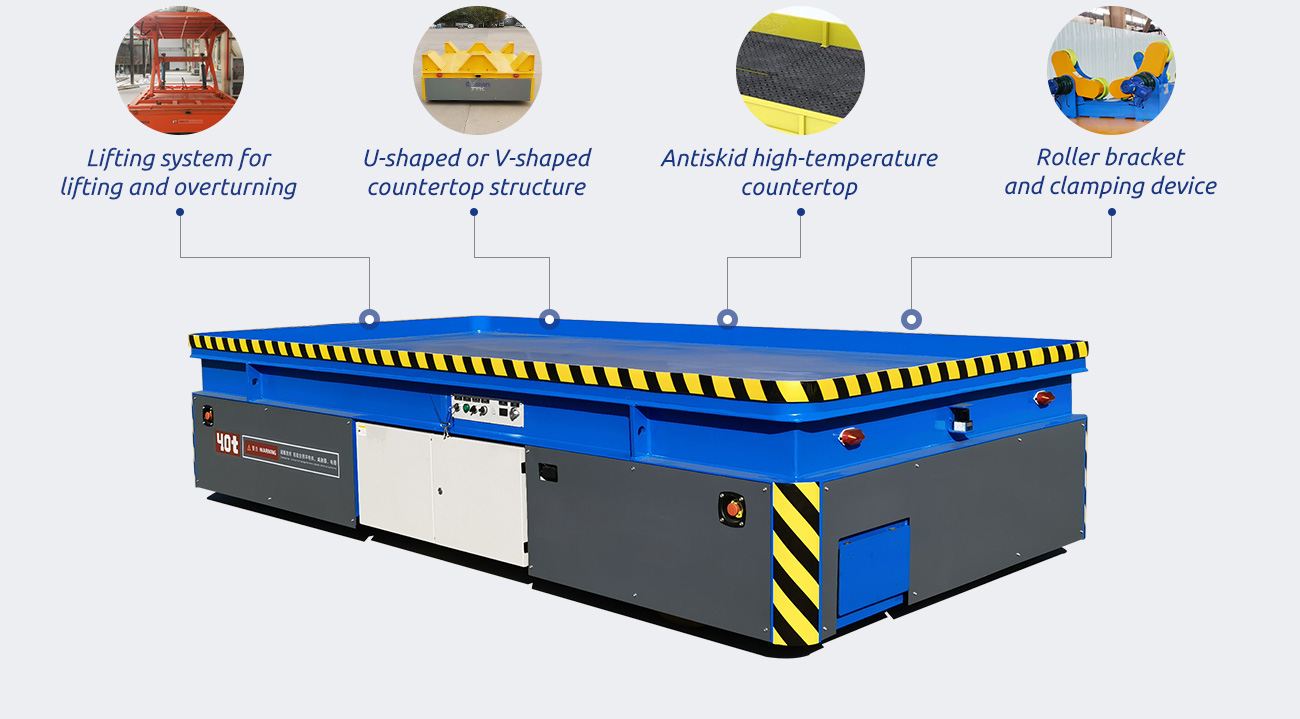 Customized trackless transfer cart