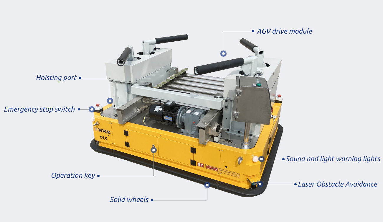 Customized trackless transfer cart